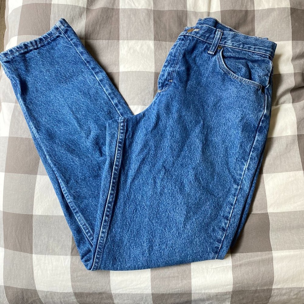 Lee Vintage Women's Medium Wash High Rise Mom Oversized Jean Fits Like Sz 8